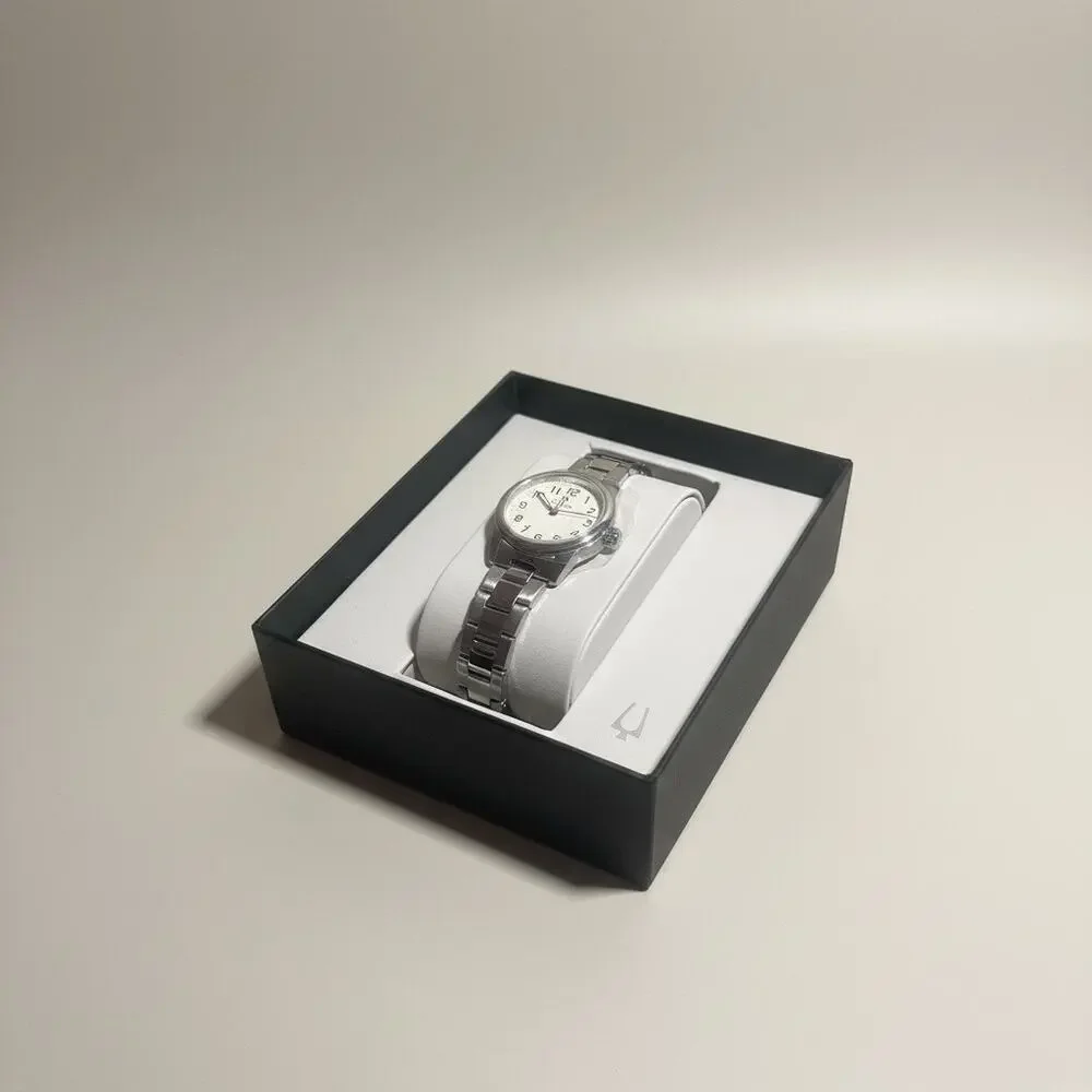 Women’s Bulova Stainless Steel Bracelet Watch NWB 96L167 28 mm